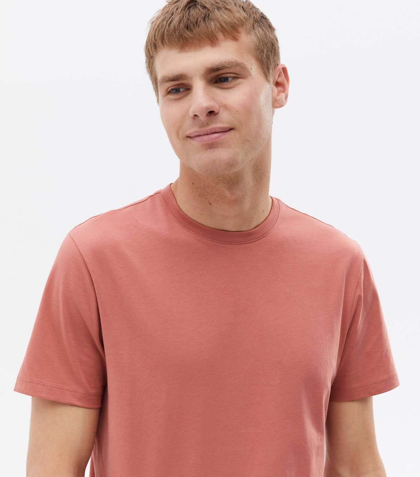 Orange Jersey Crew Neck Short Sleeve T-Shirt Image 3
