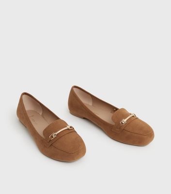 Wide fit store tan loafers