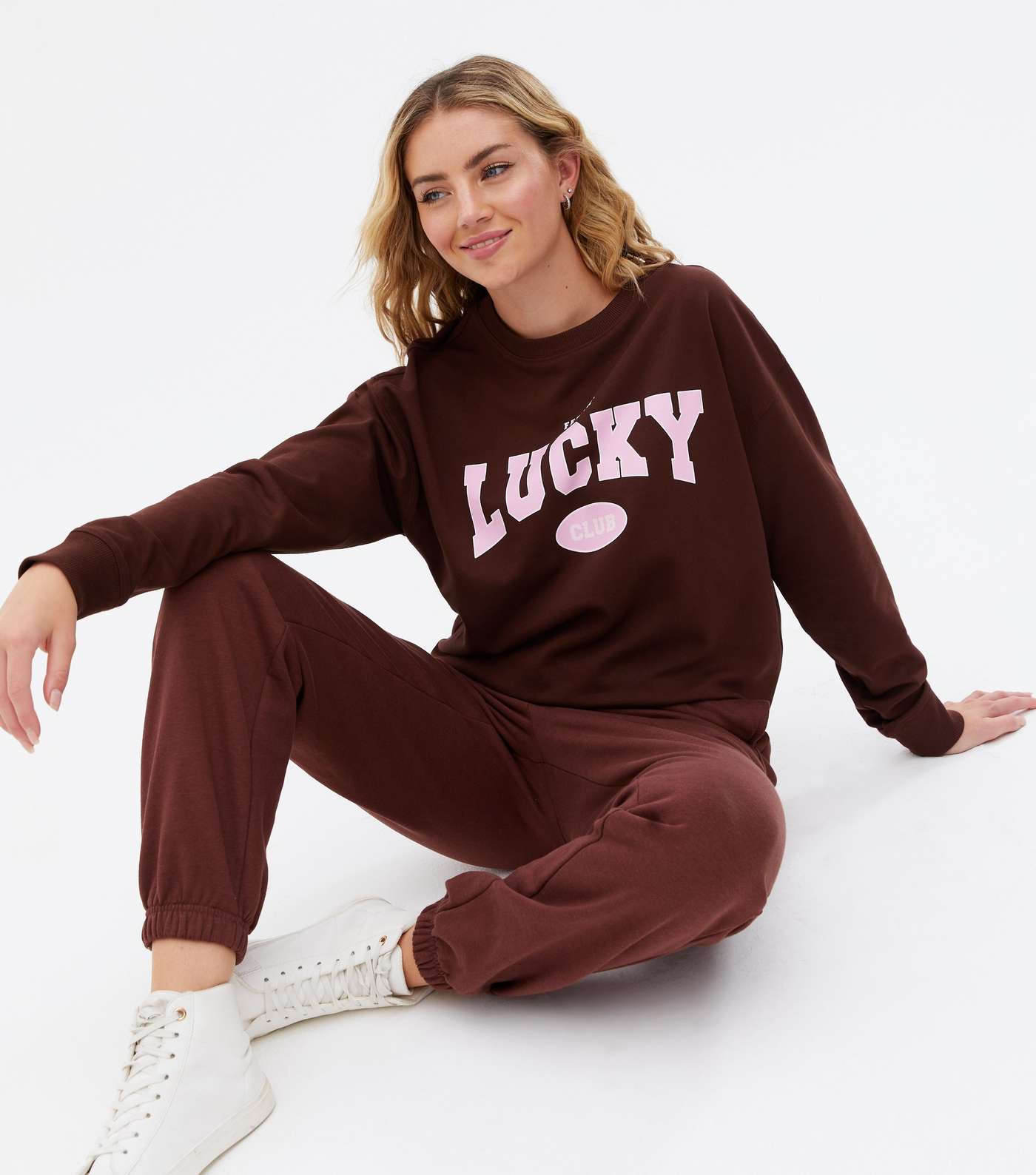Dark Brown Lucky Logo Sweatshirt Image 2
