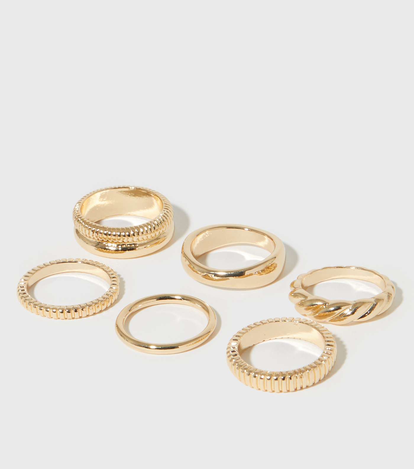 6 Pack Gold Minimal Stacking Rings