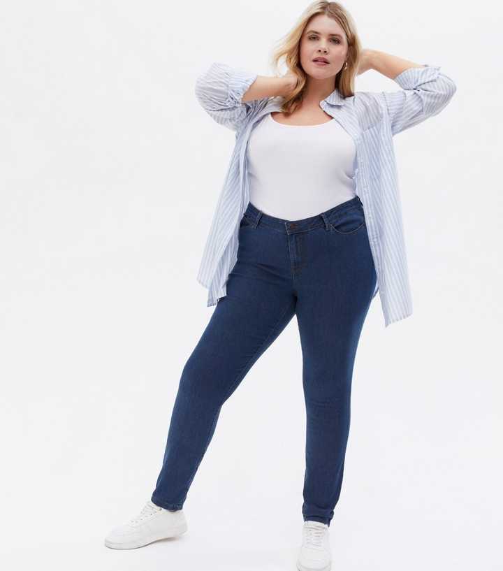 Karen Kane Plus Size Elastic Waist Slim Leg Stretch Denim Ankle Jeggings