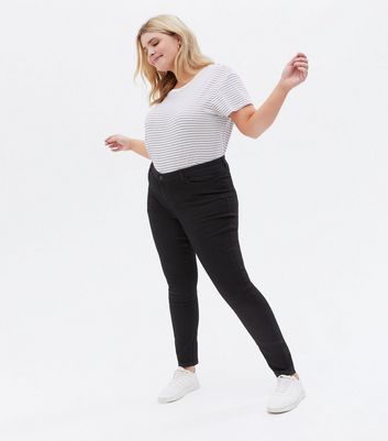 Vero Moda Women's Plus Size Black High Waist Jeggings Curves New Look - UK 24