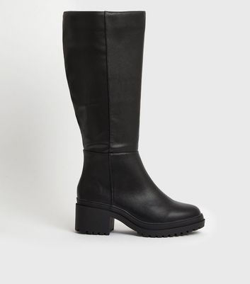 New look black shop knee high boots