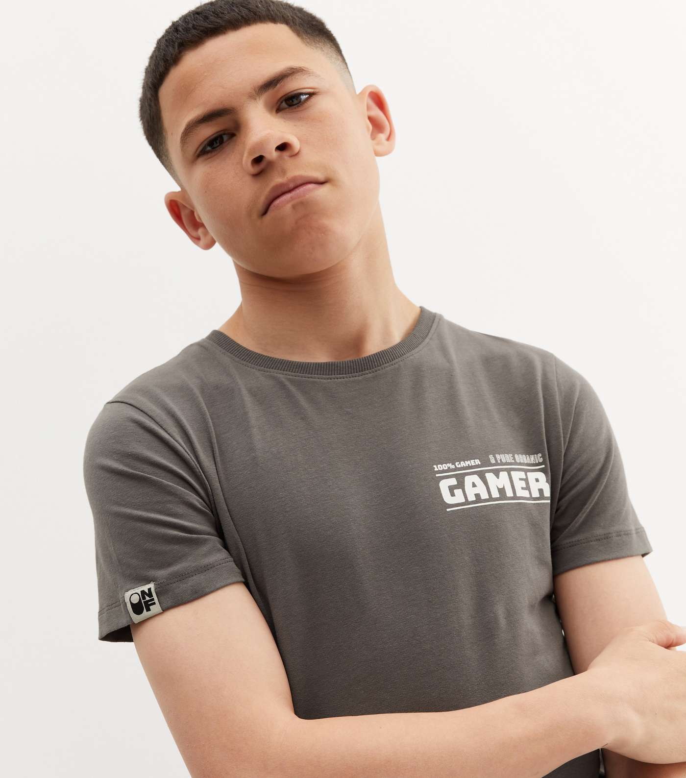 Name It Grey Gamer Front and Back Logo T-Shirt Image 3
