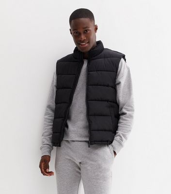 Mens black deals puffer gilet