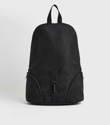Black Clip Front Backpack