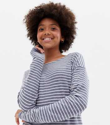 KIDS ONLY Grey Stripe Long Sleeve Top