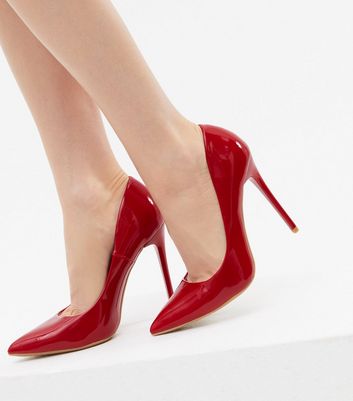 Christian Louboutin Hot Chick 100 Patent Red Sole High-Heel Pumps | Neiman  Marcus