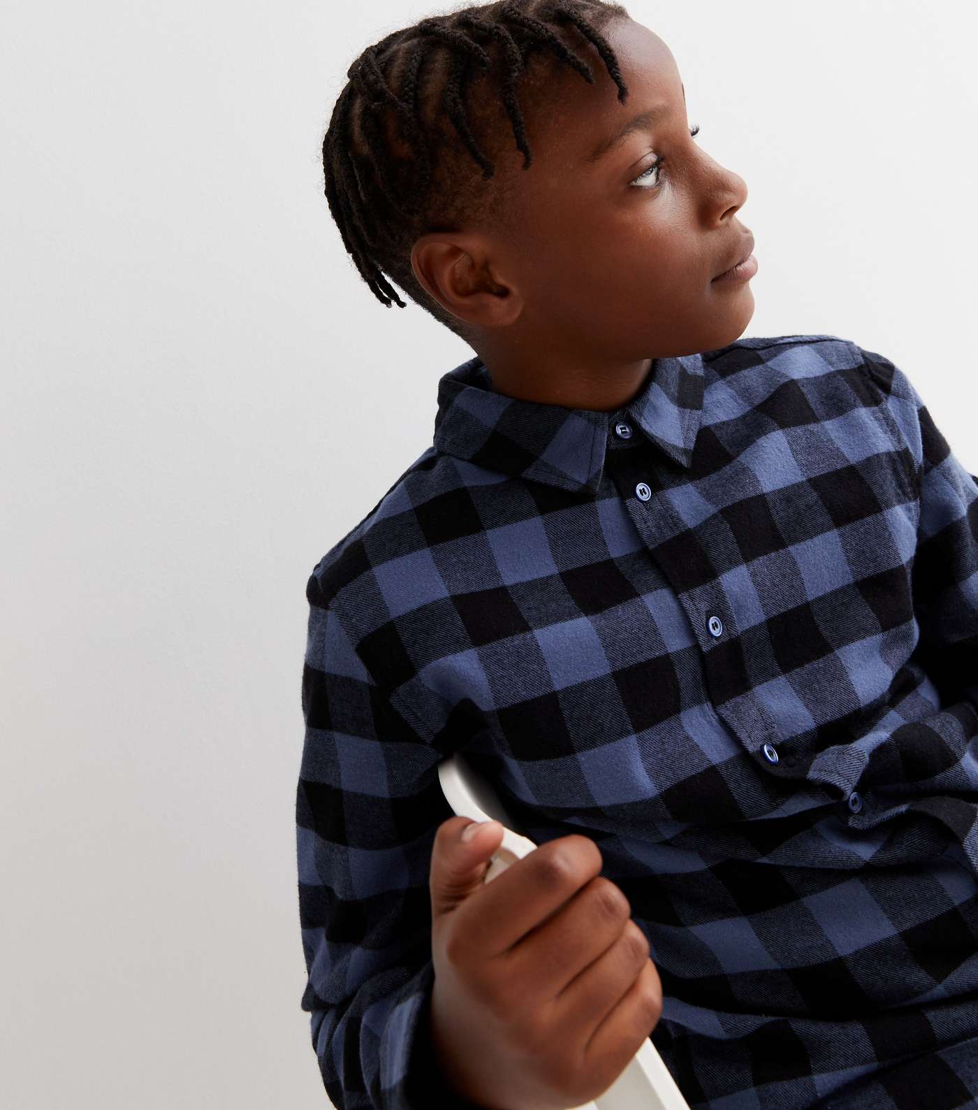 KIDS ONLY Blue Check Long Sleeve Shirt Image 2