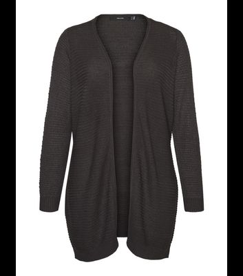 Click to view product details and reviews for Vero Moda Curves Dark Grey Knit Long Cardigan New Look.