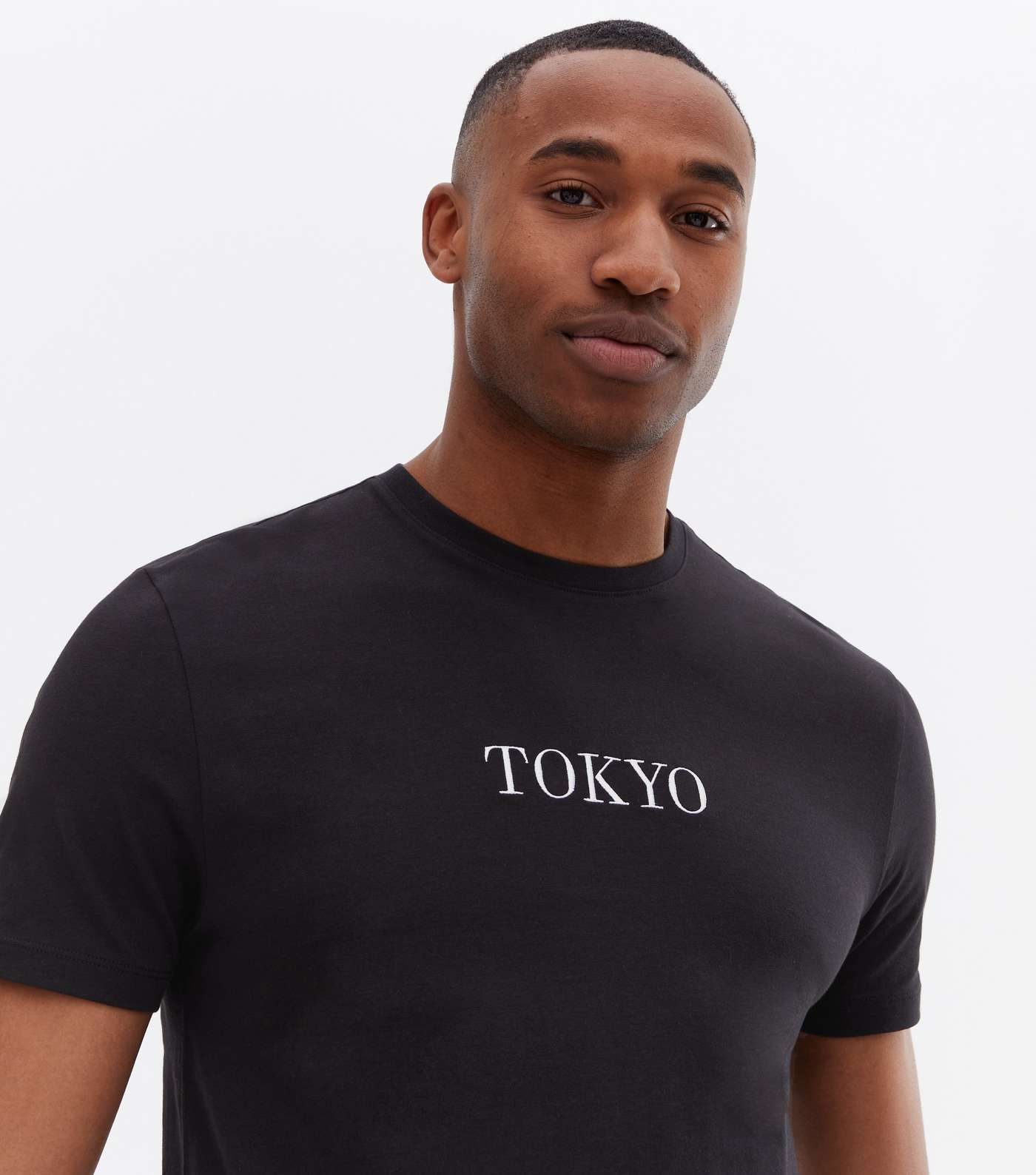 Black Tokyo Embroidered Logo T-Shirt