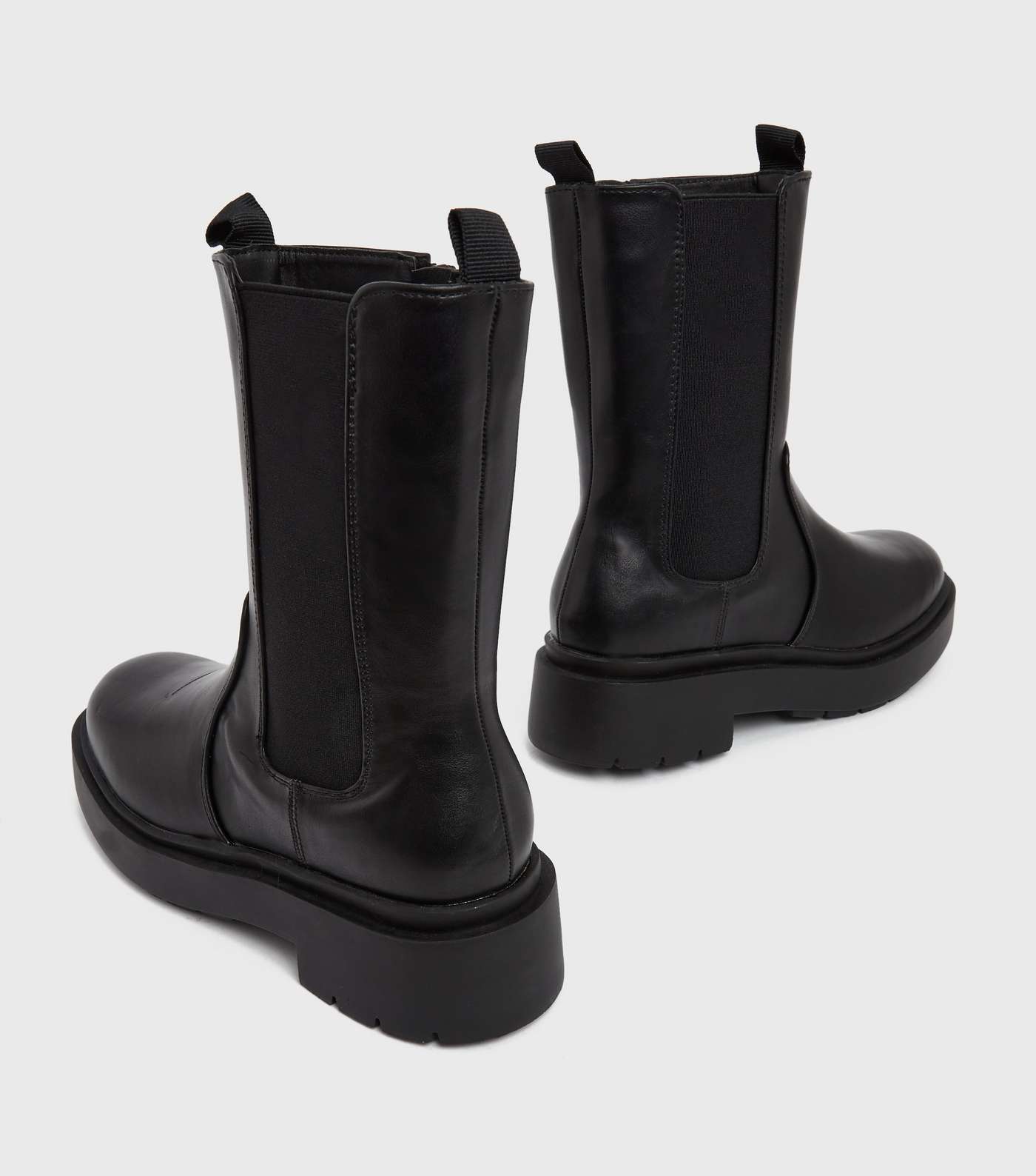 Black High Ankle Chunky Boots Image 4
