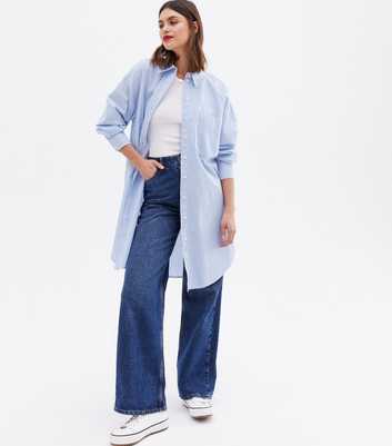 ONLY Pale Blue Stripe Long Shirt