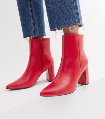 High Heel Booties Red Platform Zip Up Ankle Boots For Women - Milanoo.com