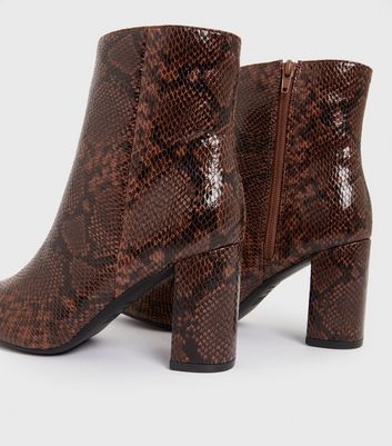 Faux snakeskin hot sale boots womens