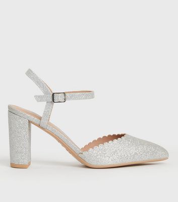 Piccadilly Ref: 114046 Business Court Peep Toe Shoe Low Heel in Silver |  Piccadilly Shoes