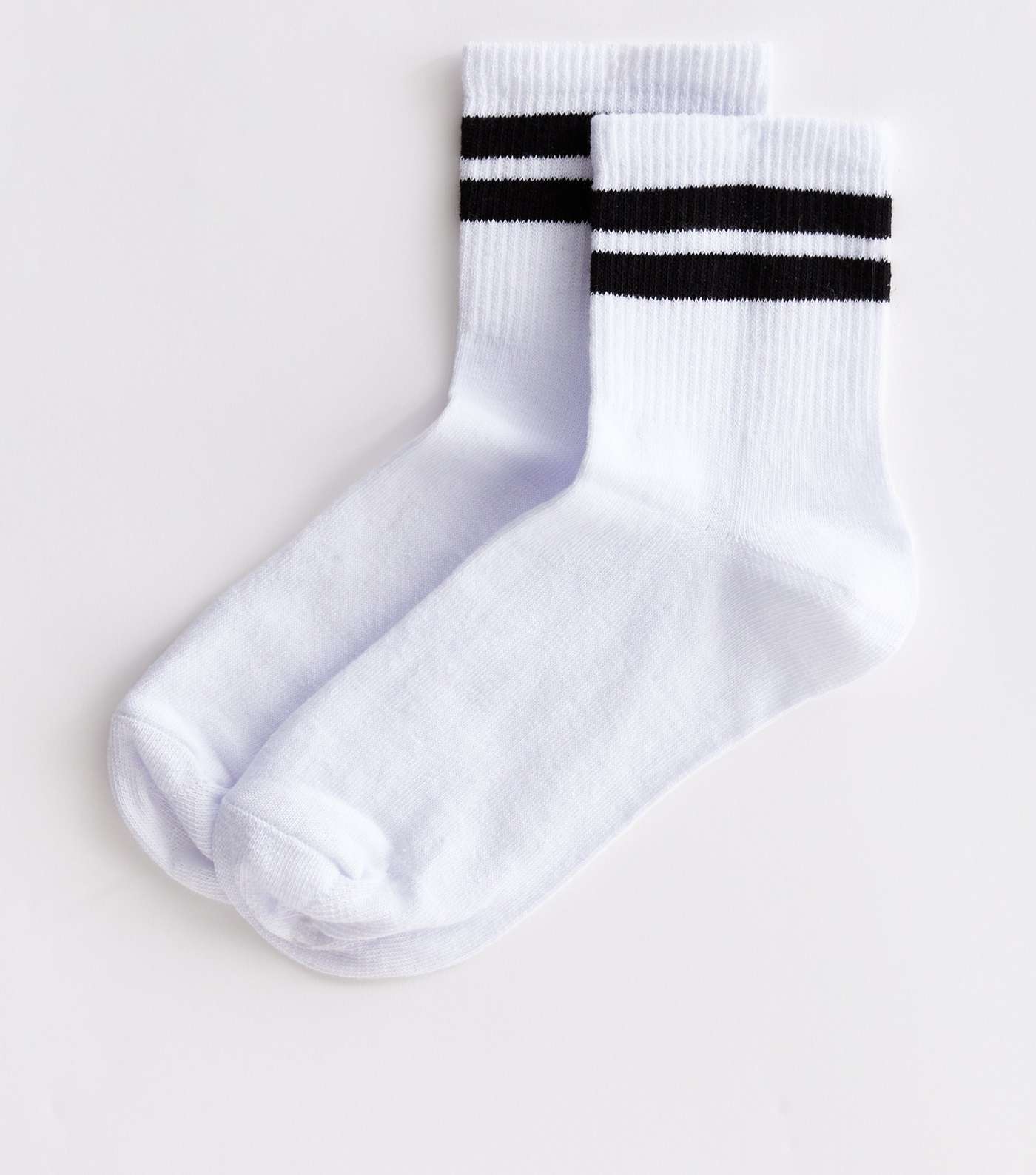 White Double Sports Stripe Socks