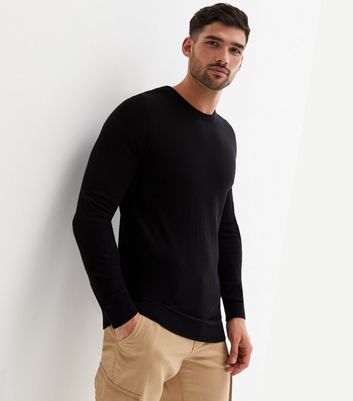 Black fine shop knit jumper