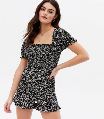 new look ditsy playsuit