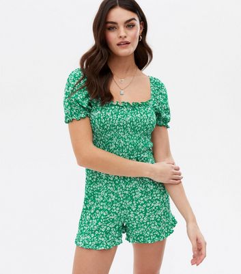 new look ditsy playsuit