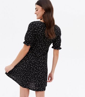 black spot mini dress