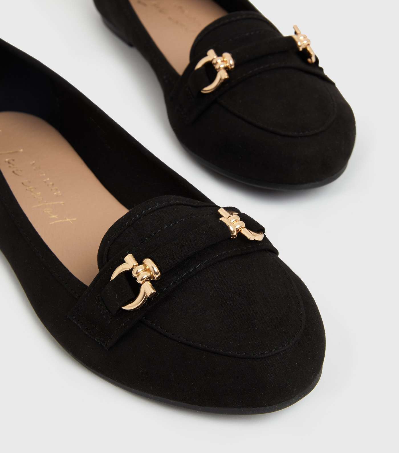 Black Suedette Bar Loafers | New Look
