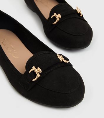 Black loafers hot sale women suede