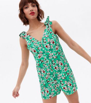 green playsuit new look