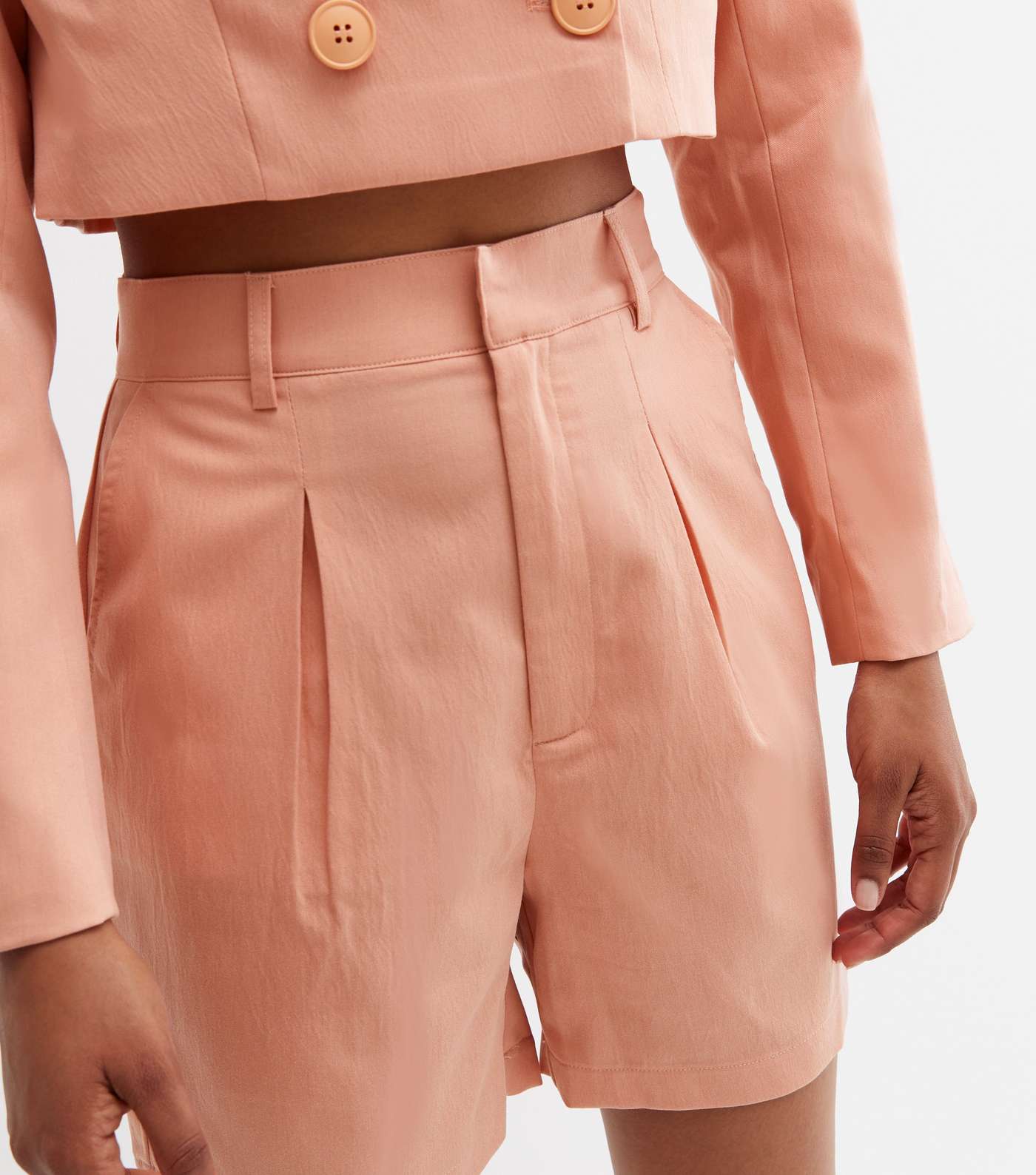 Coral Tailored Long Shorts Image 2