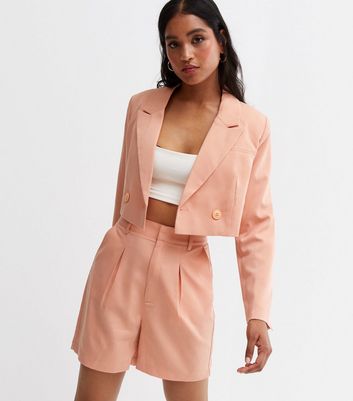 Coral Tailored Long Shorts | New Look