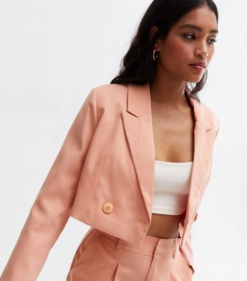 new look crop blazer