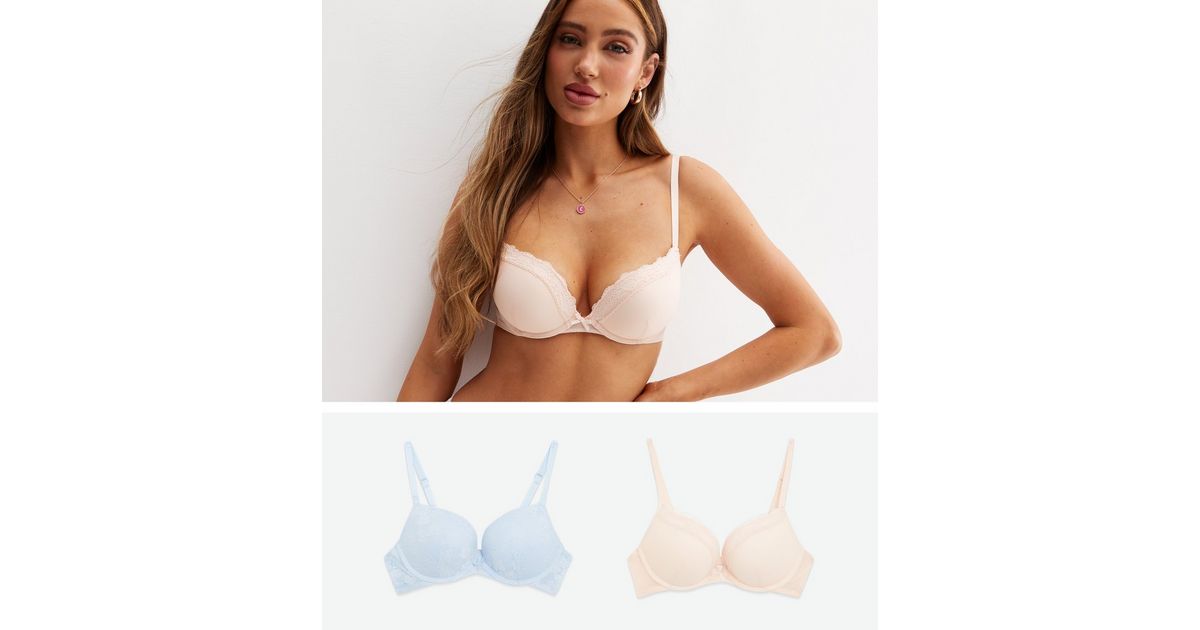 New Look essential push up bra in white