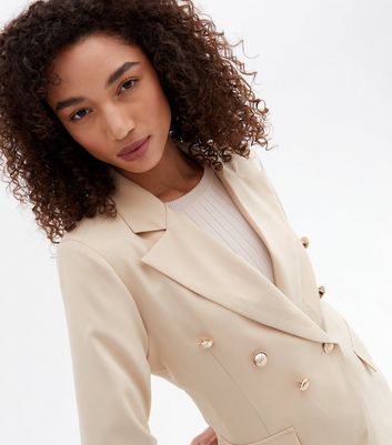 Click to view product details and reviews for Cameo Rose Camel Double Breasted Blazer New Look.