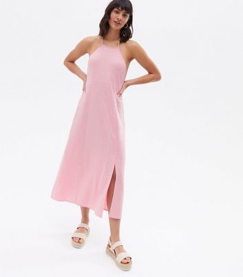 Pink 2025 linen dresses