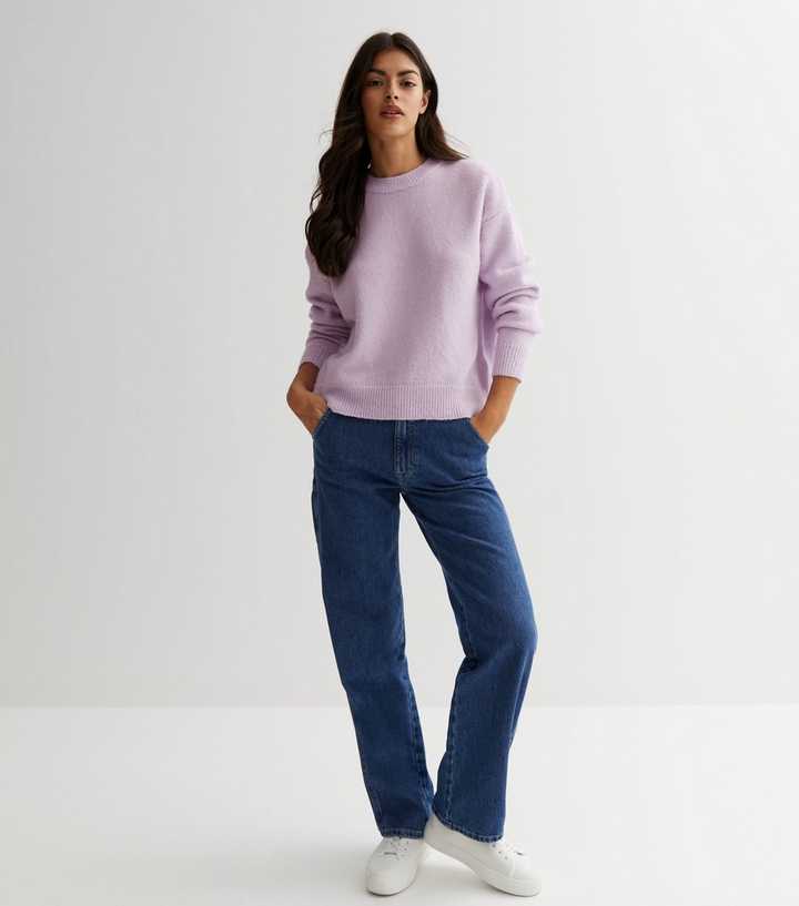 Pink Knit Crew Neck Jumper