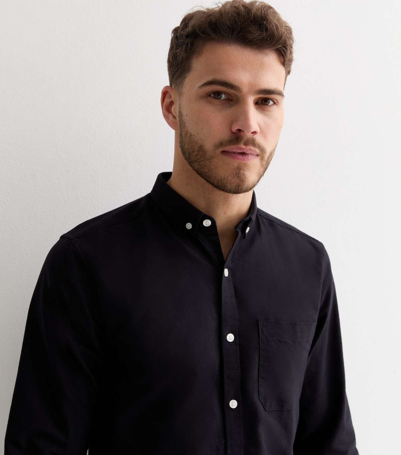 Black Long Sleeve Oxford Shirt Image 2