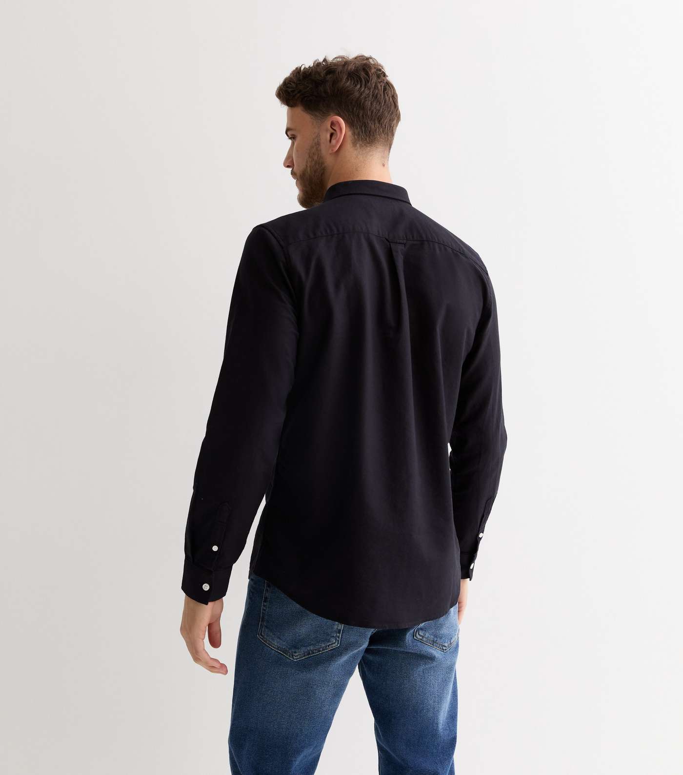 Black Long Sleeve Oxford Shirt Image 4