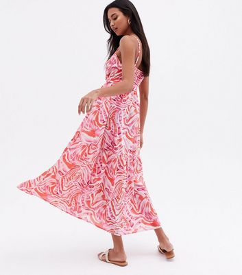 Blue Vanilla Pink Animal Print Belted 