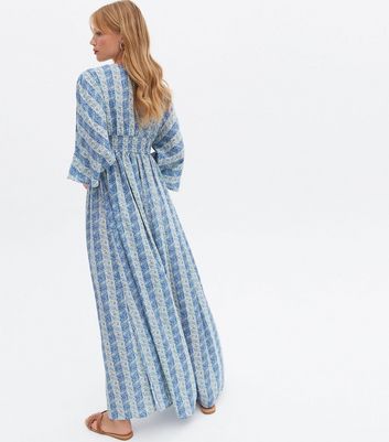 Blue vanilla kimono dress best sale