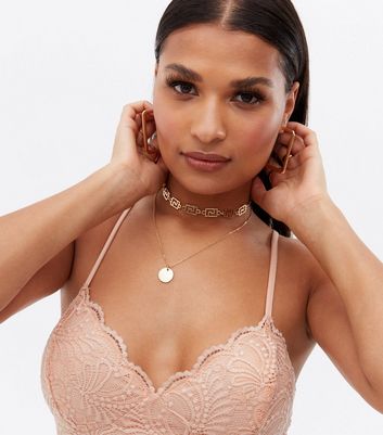 Pale Pink Lace Bralette New Look