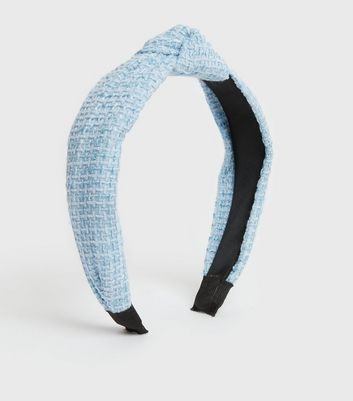 Damen Accessoires Pale Blue Bouclé Knot Headband