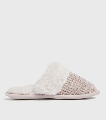 fleece lined mule slippers