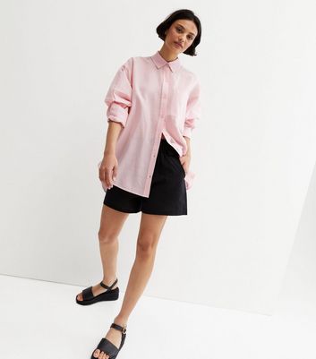 new look pink linen shirt
