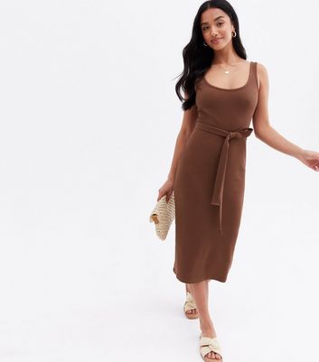 bodycon dress with tie waist