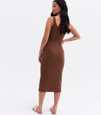 bodycon dress with tie waist