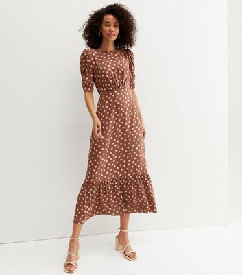 next brown spot dress