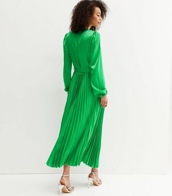 New look 2025 green satin dress