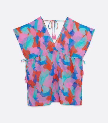 Click to view product details and reviews for Multicoloured Abstract Beach Kaftan New Look.