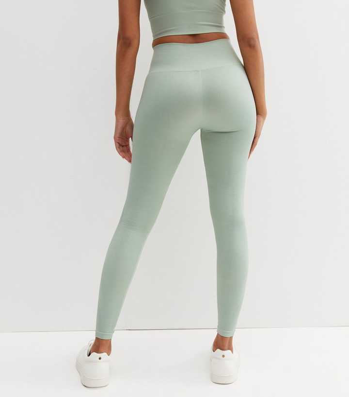 ONLY PLAY Green Textured Sports Leggings