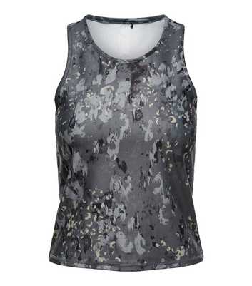 ONLY PLAY Light Grey Animal Print Sports Tank Top